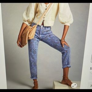 Anthropologie pilcro the wanderer paisley jean
